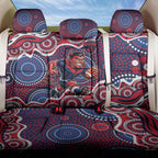 Melbourne Demons Back Car Seat Cover Aboriginal Dot Pattern - Football Mascot Heritage Pride
