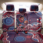 Melbourne Demons Back Car Seat Cover Aboriginal Dot Pattern - Football Mascot Heritage Pride