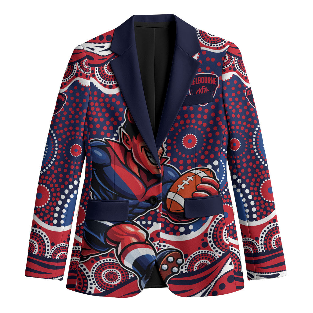 Melbourne Demons Blazer Aboriginal Dot Pattern - Football Mascot Heritage Pride