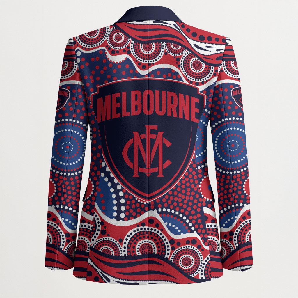 Melbourne Demons Blazer Aboriginal Dot Pattern - Football Mascot Heritage Pride