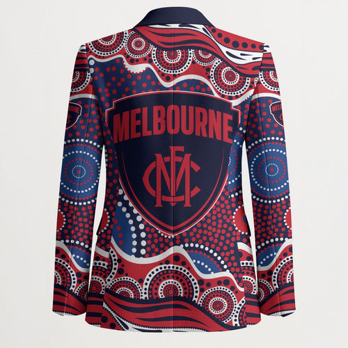 Melbourne Demons Blazer Aboriginal Dot Pattern - Football Mascot Heritage Pride