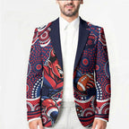 Melbourne Demons Blazer Aboriginal Dot Pattern - Football Mascot Heritage Pride