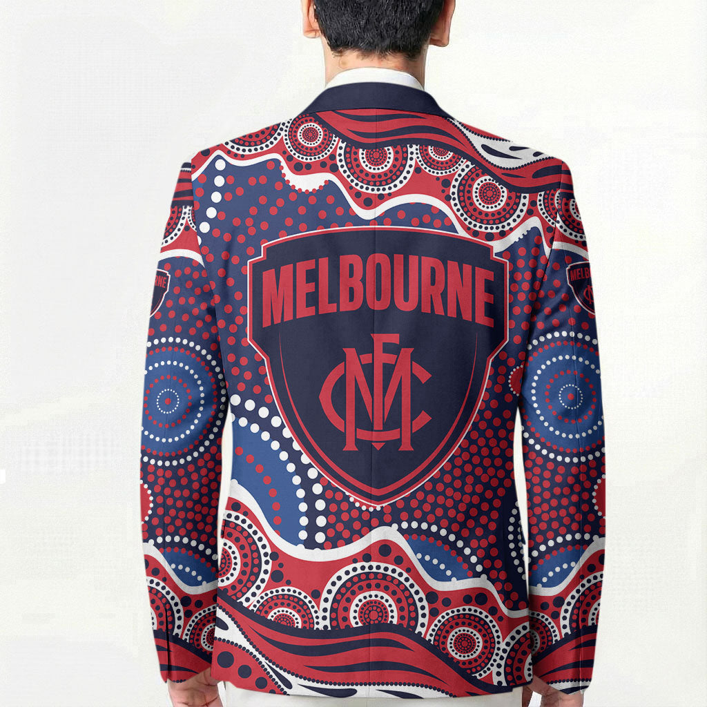 Melbourne Demons Blazer Aboriginal Dot Pattern - Football Mascot Heritage Pride