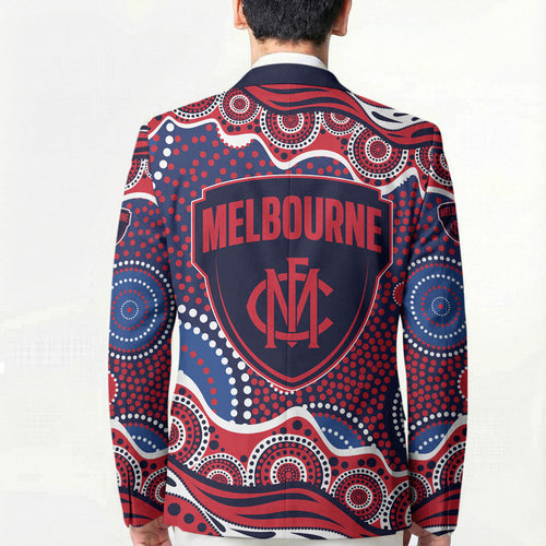 Melbourne Demons Blazer Aboriginal Dot Pattern - Football Mascot Heritage Pride