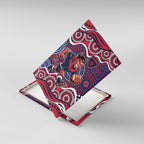 Melbourne Demons Canvas Wall Art Aboriginal Dot Pattern - Football Mascot Heritage Pride