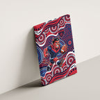 Melbourne Demons Canvas Wall Art Aboriginal Dot Pattern - Football Mascot Heritage Pride