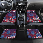 Melbourne Demons Car Mats Aboriginal Dot Pattern - Football Mascot Heritage Pride