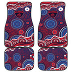 Melbourne Demons Car Mats Aboriginal Dot Pattern - Football Mascot Heritage Pride