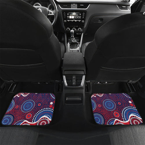 Melbourne Demons Car Mats Aboriginal Dot Pattern - Football Mascot Heritage Pride
