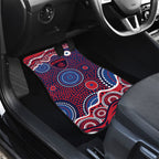 Melbourne Demons Car Mats Aboriginal Dot Pattern - Football Mascot Heritage Pride