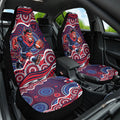 Melbourne Demons Car Seat Cover Aboriginal Dot Pattern - Football Mascot Heritage Pride
