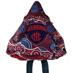 Melbourne Demons Cloak Aboriginal Dot Pattern - Football Mascot Heritage Pride