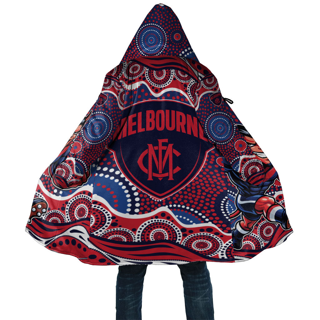 Melbourne Demons Cloak Aboriginal Dot Pattern - Football Mascot Heritage Pride