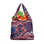 Melbourne Demons Grocery Bag Aboriginal Dot Pattern - Football Mascot Heritage Pride