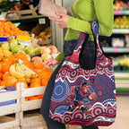 Melbourne Demons Grocery Bag Aboriginal Dot Pattern - Football Mascot Heritage Pride