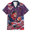 Melbourne Demons Hawaiian Shirt Aboriginal Dot Pattern - Football Mascot Heritage Pride