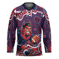 Melbourne Demons Hockey Jersey Aboriginal Dot Pattern - Football Mascot Heritage Pride