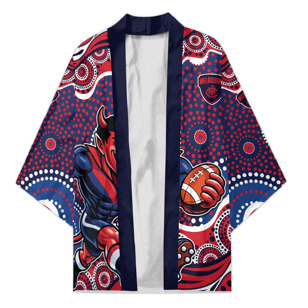 Melbourne Demons Kimono Aboriginal Dot Pattern - Football Mascot Heritage Pride