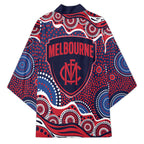 Melbourne Demons Kimono Aboriginal Dot Pattern - Football Mascot Heritage Pride