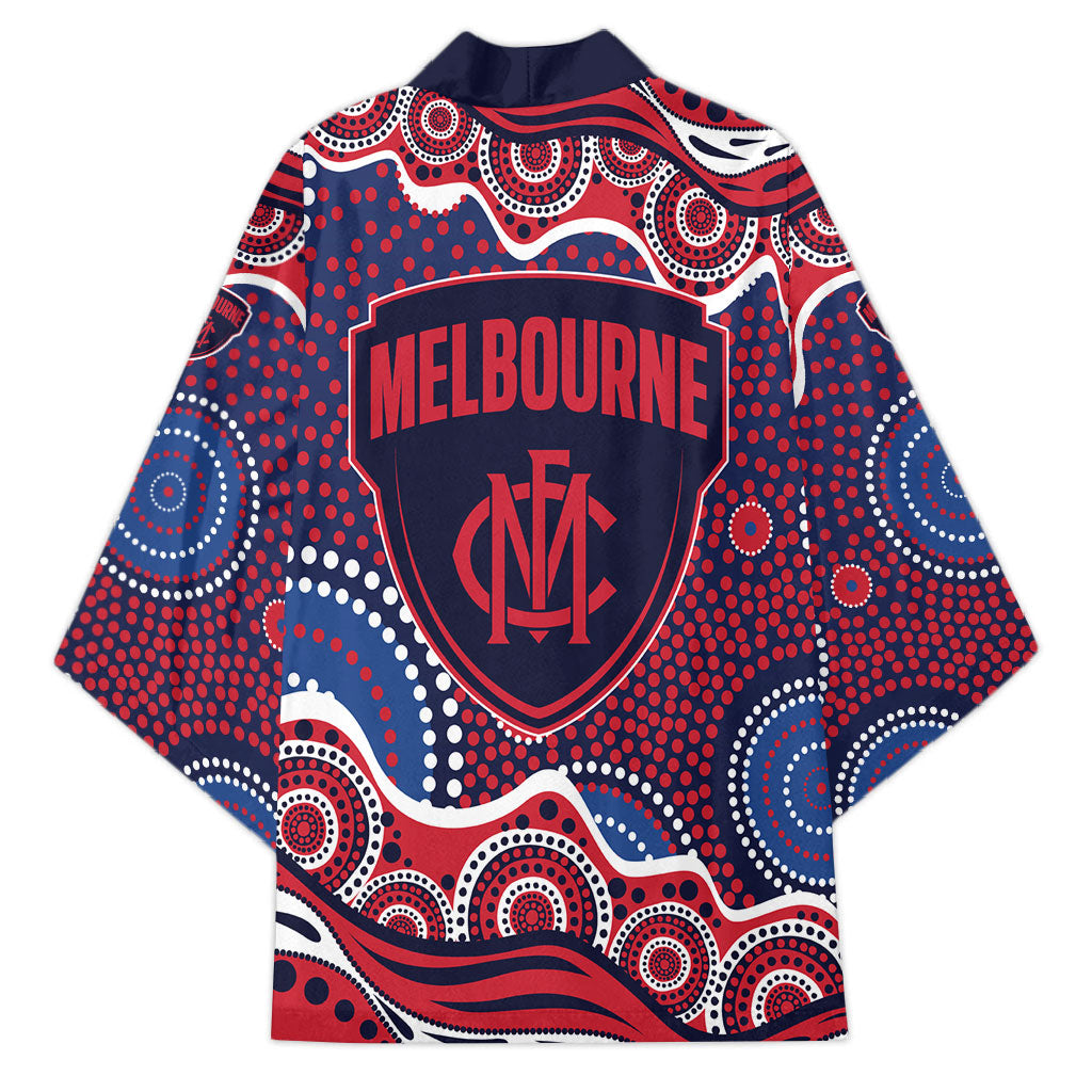 Melbourne Demons Kimono Aboriginal Dot Pattern - Football Mascot Heritage Pride