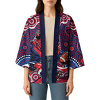 Melbourne Demons Kimono Aboriginal Dot Pattern - Football Mascot Heritage Pride