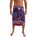 Melbourne Demons Lavalava Aboriginal Dot Pattern - Football Mascot Heritage Pride