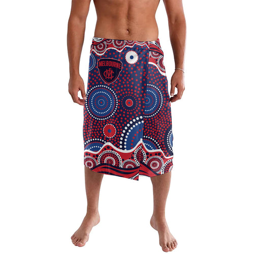 Melbourne Demons Lavalava Aboriginal Dot Pattern - Football Mascot Heritage Pride