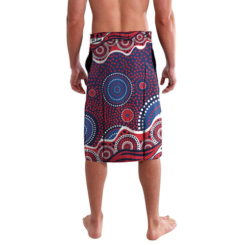 Melbourne Demons Lavalava Aboriginal Dot Pattern - Football Mascot Heritage Pride