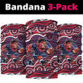 Melbourne Demons Neck Gaiter Aboriginal Dot Pattern - Football Mascot Heritage Pride