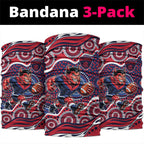 Melbourne Demons Neck Gaiter Aboriginal Dot Pattern - Football Mascot Heritage Pride