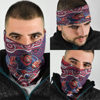 Melbourne Demons Neck Gaiter Aboriginal Dot Pattern - Football Mascot Heritage Pride