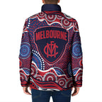 Melbourne Demons Padded Jacket Aboriginal Dot Pattern - Football Mascot Heritage Pride
