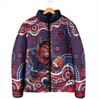 Melbourne Demons Padded Jacket Aboriginal Dot Pattern - Football Mascot Heritage Pride