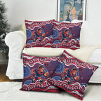 Melbourne Demons Pillow Cover Aboriginal Dot Pattern - Football Mascot Heritage Pride