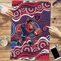 Melbourne Demons Puzzle Aboriginal Dot Pattern - Football Mascot Heritage Pride