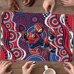Melbourne Demons Puzzle Aboriginal Dot Pattern - Football Mascot Heritage Pride