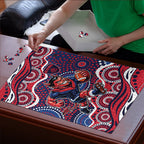 Melbourne Demons Puzzle Aboriginal Dot Pattern - Football Mascot Heritage Pride