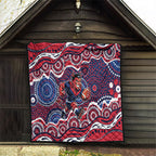 Melbourne Demons Quilt Aboriginal Dot Pattern - Football Mascot Heritage Pride