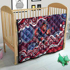 Melbourne Demons Quilt Aboriginal Dot Pattern - Football Mascot Heritage Pride