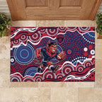 Melbourne Demons Rubber Doormat Aboriginal Dot Pattern - Football Mascot Heritage Pride