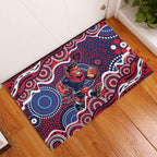 Melbourne Demons Rubber Doormat Aboriginal Dot Pattern - Football Mascot Heritage Pride