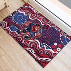 Melbourne Demons Rubber Doormat Aboriginal Dot Pattern - Football Mascot Heritage Pride