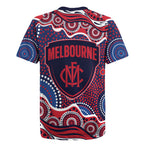 Melbourne Demons Rugby Jersey Aboriginal Dot Pattern - Football Mascot Heritage Pride