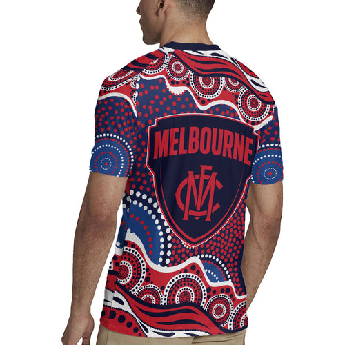 Melbourne Demons Rugby Jersey Aboriginal Dot Pattern - Football Mascot Heritage Pride