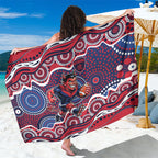 Melbourne Demons Sarong Aboriginal Dot Pattern - Football Mascot Heritage Pride