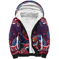 Melbourne Demons Sherpa Hoodie Aboriginal Dot Pattern - Football Mascot Heritage Pride