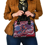Melbourne Demons Shoulder Handbag Aboriginal Dot Pattern - Football Mascot Heritage Pride