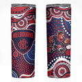 Melbourne Demons Skinny Tumbler Aboriginal Dot Pattern - Football Mascot Heritage Pride