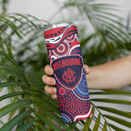 Melbourne Demons Skinny Tumbler Aboriginal Dot Pattern - Football Mascot Heritage Pride