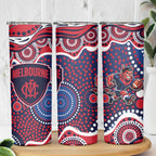Melbourne Demons Skinny Tumbler Aboriginal Dot Pattern - Football Mascot Heritage Pride